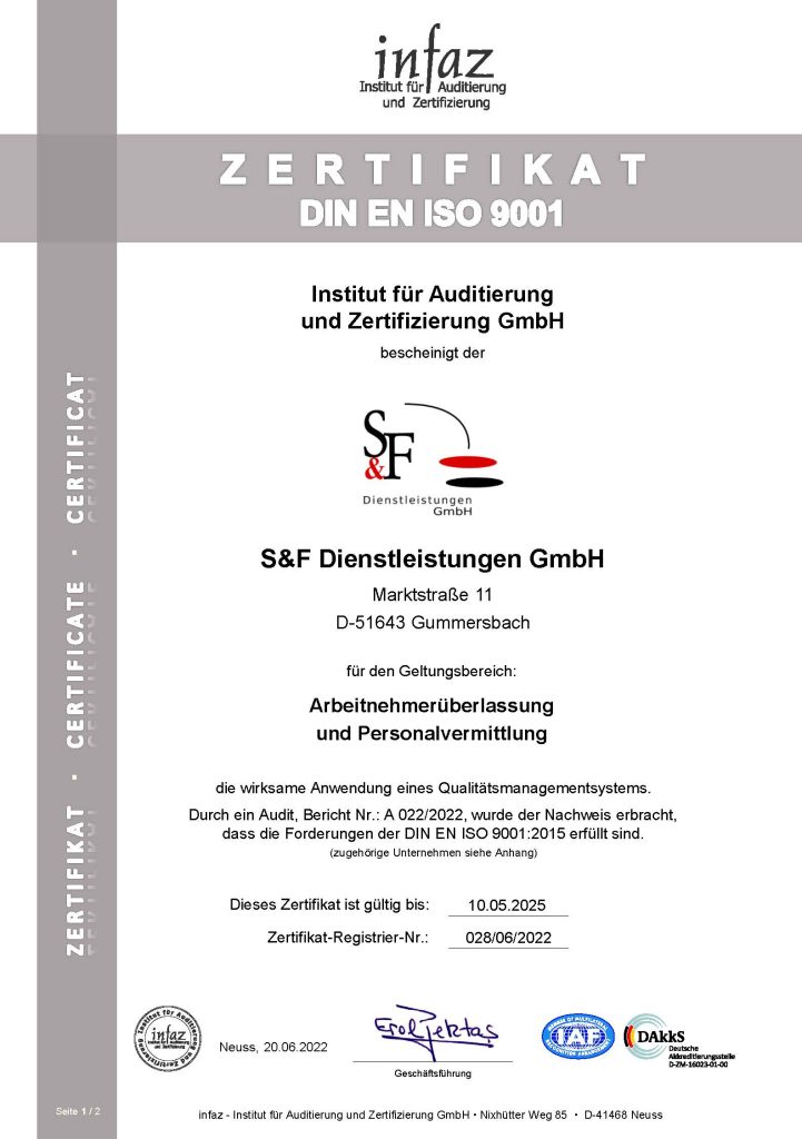 S&F Dienstleistungen GmbH